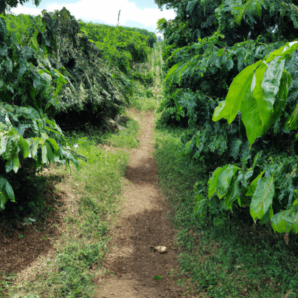 realistic photo of coffee farm