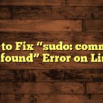 How to Fix “sudo: command not found” Error on Linux