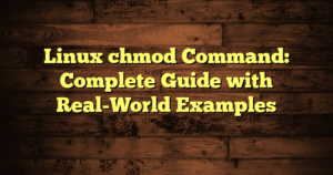 › Linux chmod Command: Complete Guide with Real-World Examples Linux chmod Command: Complete Guide with Real-World Examples