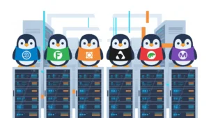 Comparison of six Linux server distributions for 2026 including Ubuntu, Debian, AlmaLinux, Rocky Linux, Fedora, and openSUSE