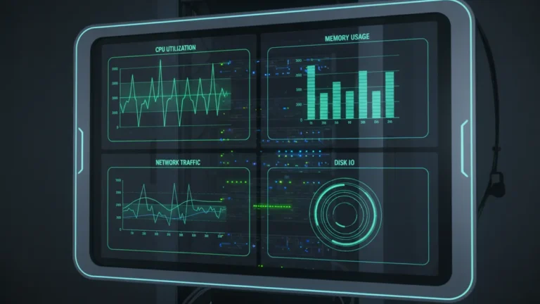 best-linux-monitoring-tools-2026 › best-linux-monitoring-tools-2026 Linux server monitoring dashboard showing real-time CPU, memory, and network metrics across multiple tools