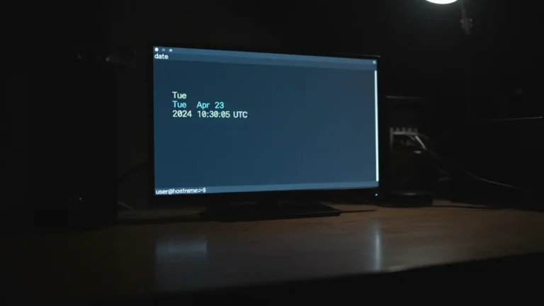 › date-command-linux Linux terminal displaying date command output with formatted timestamps