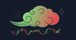 Ichimoku Cloud indicator overlaid on a crypto trading chart showing bullish and bearish cloud zones with candlestick patterns