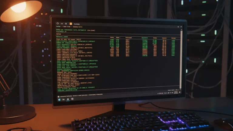 › how-to-use-iotop-in-linux Terminal window displaying iotop command output showing real-time per-process disk I/O statistics on a Linux system
