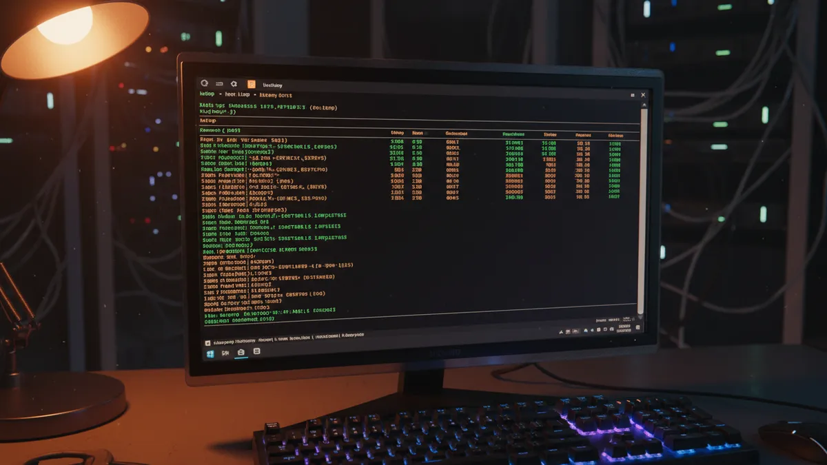 › how-to-use-iotop-in-linux Terminal window displaying iotop command output showing real-time per-process disk I/O statistics on a Linux system