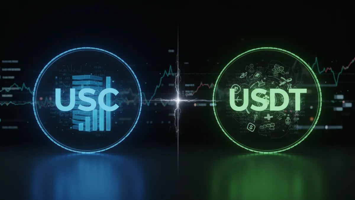 USDC vs USDT stablecoin comparison showing reserve transparency differences between Circle and Tether