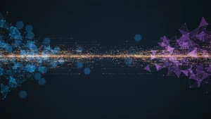 › what-is-a-crypto-bridge Glowing digital bridge connecting two blockchain networks with token data flowing across, illustrating how a crypto bridge enables cross-chain transfers