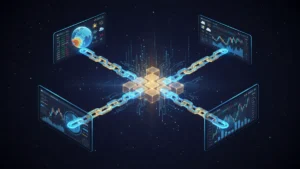 Chainlink decentralized oracle network connecting blockchain to real-world data sources