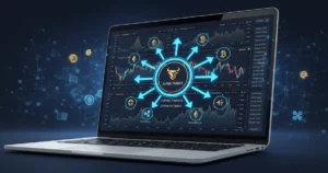 What is crypto copy trading - diagram showing how traders mirror positions automatically