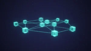 Sui Network blockchain visualization showing interconnected objects representing the object-centric architecture