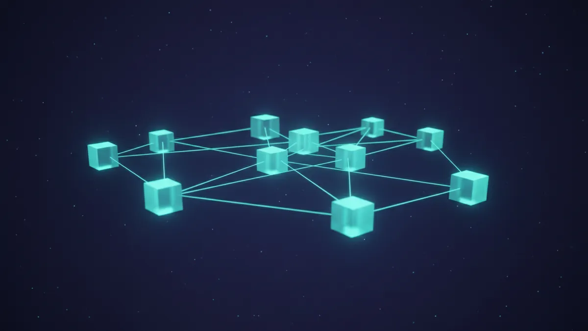 Sui Network blockchain visualization showing interconnected objects representing the object-centric architecture