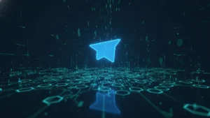Toncoin TON blockchain network concept with Telegram integration